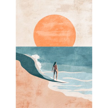 Vrouw gaat surfen